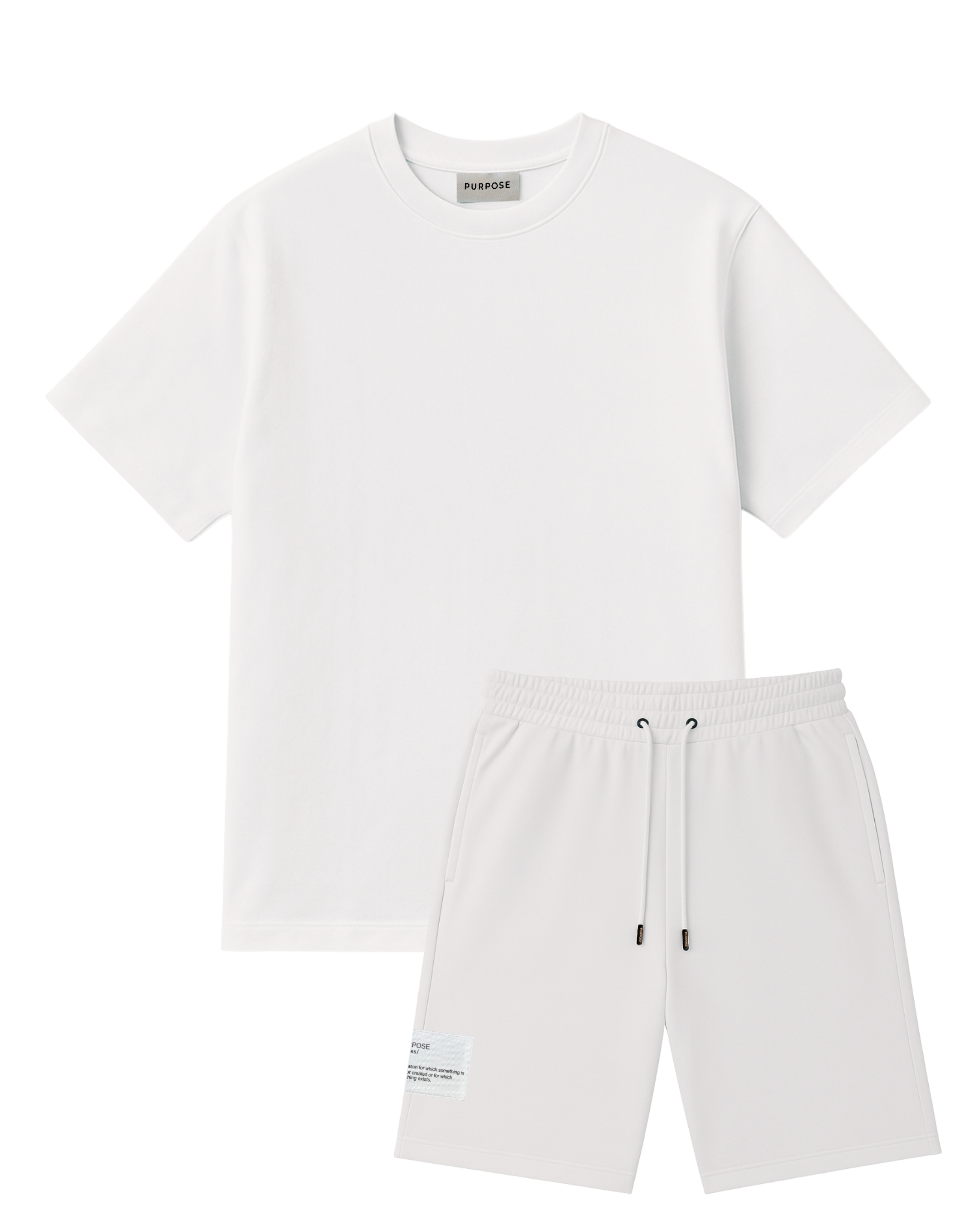 White Summer Set T-shirt + Shorts