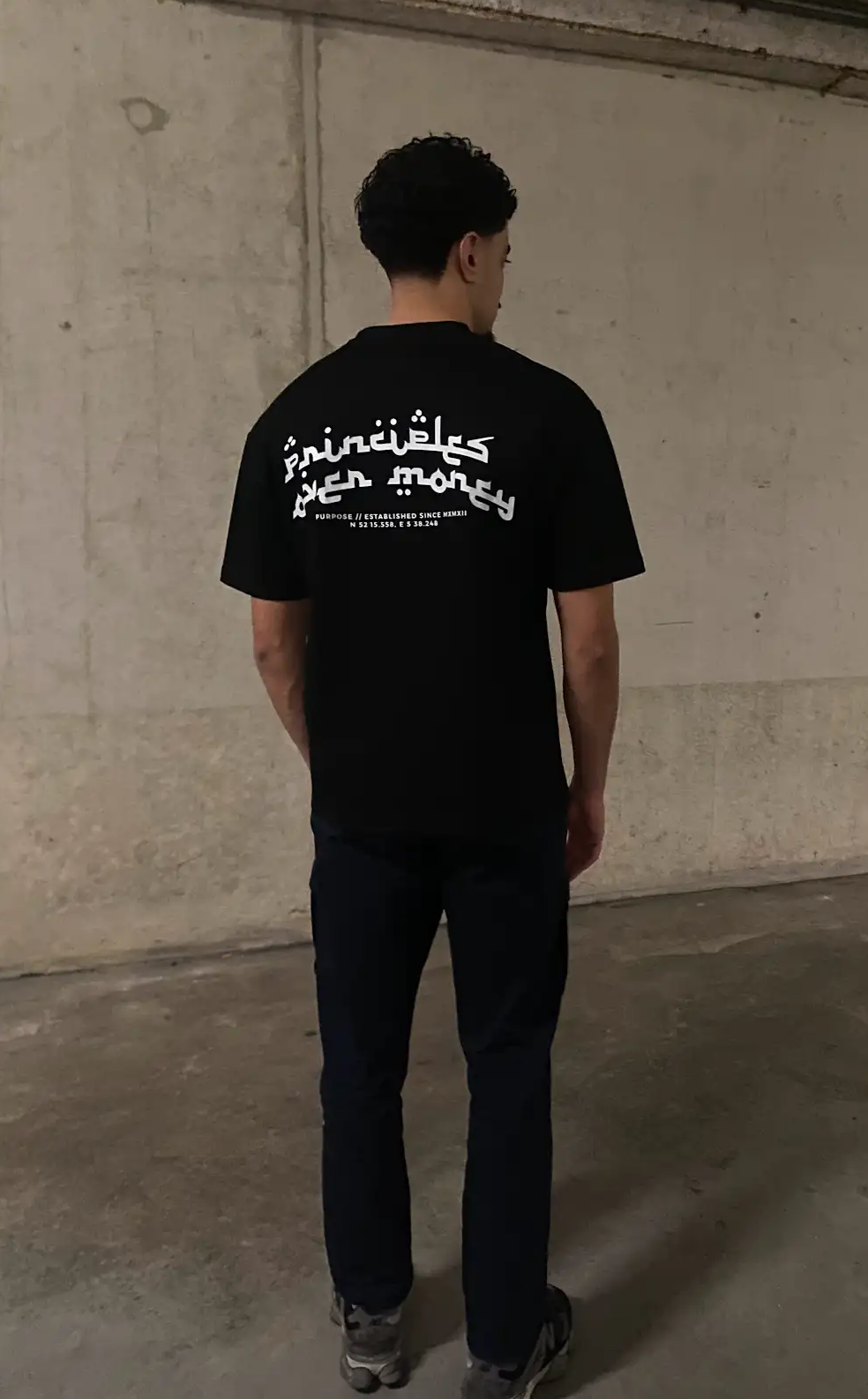 Principles Arabic - Oversized T-shirt - Black 300GSM