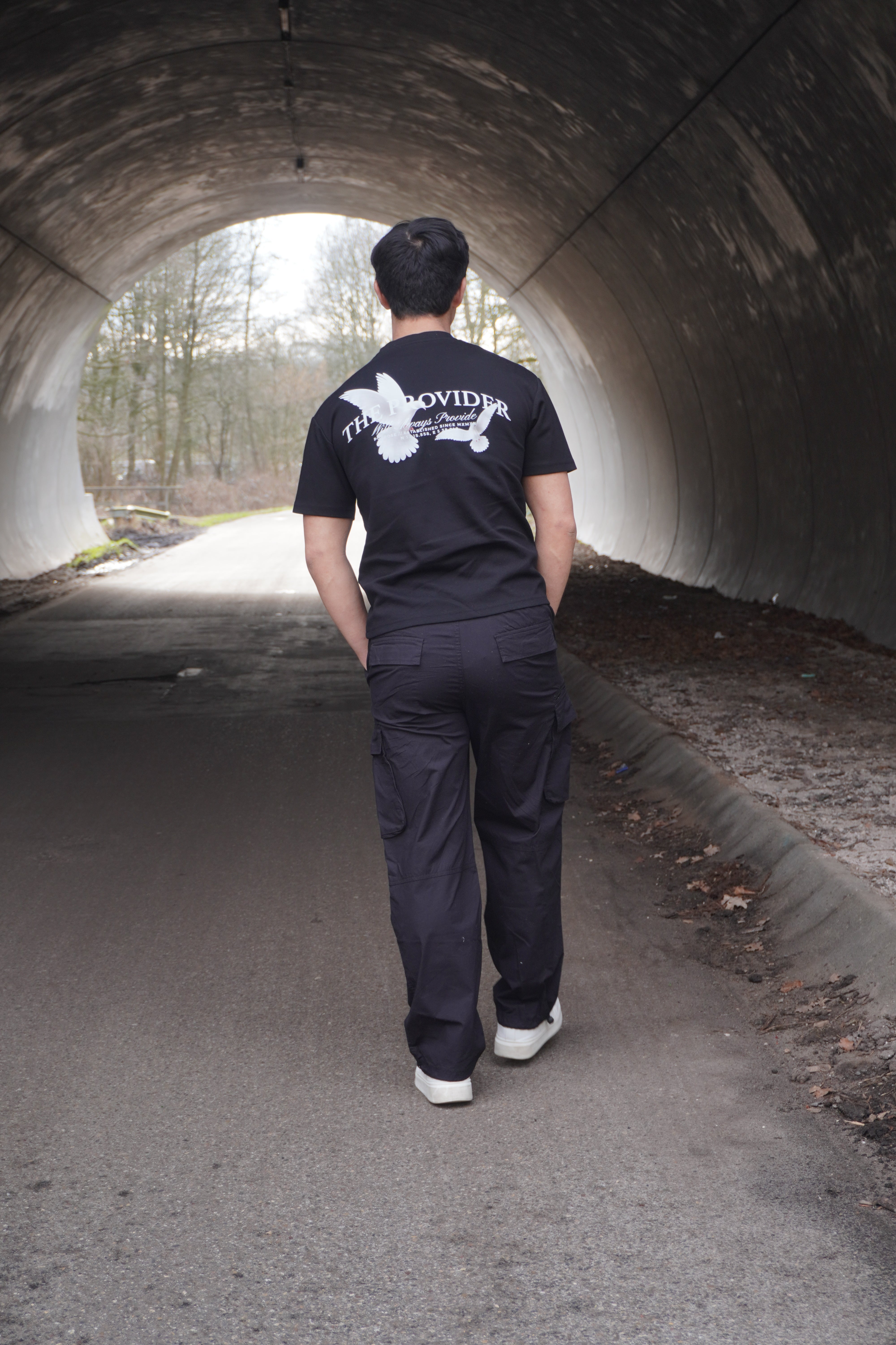 The Provider - Oversized T-shirt - Black 300GSM
