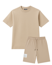 Beige Summer Set T-shirt + Shorts
