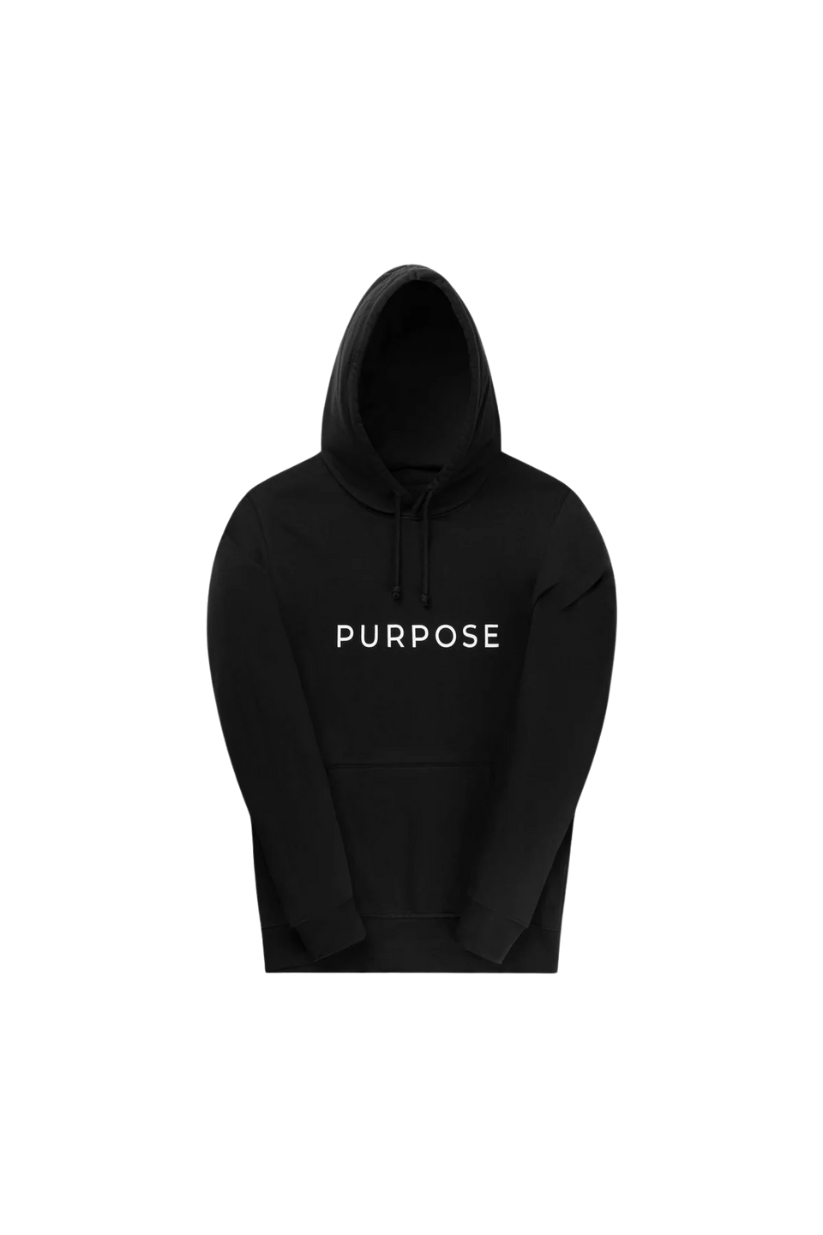 Classic hoodie black - PURPOSE logo