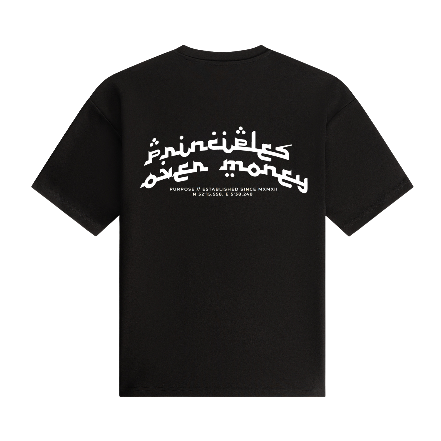 Principles Arabic - Oversized T-shirt - Black 300GSM