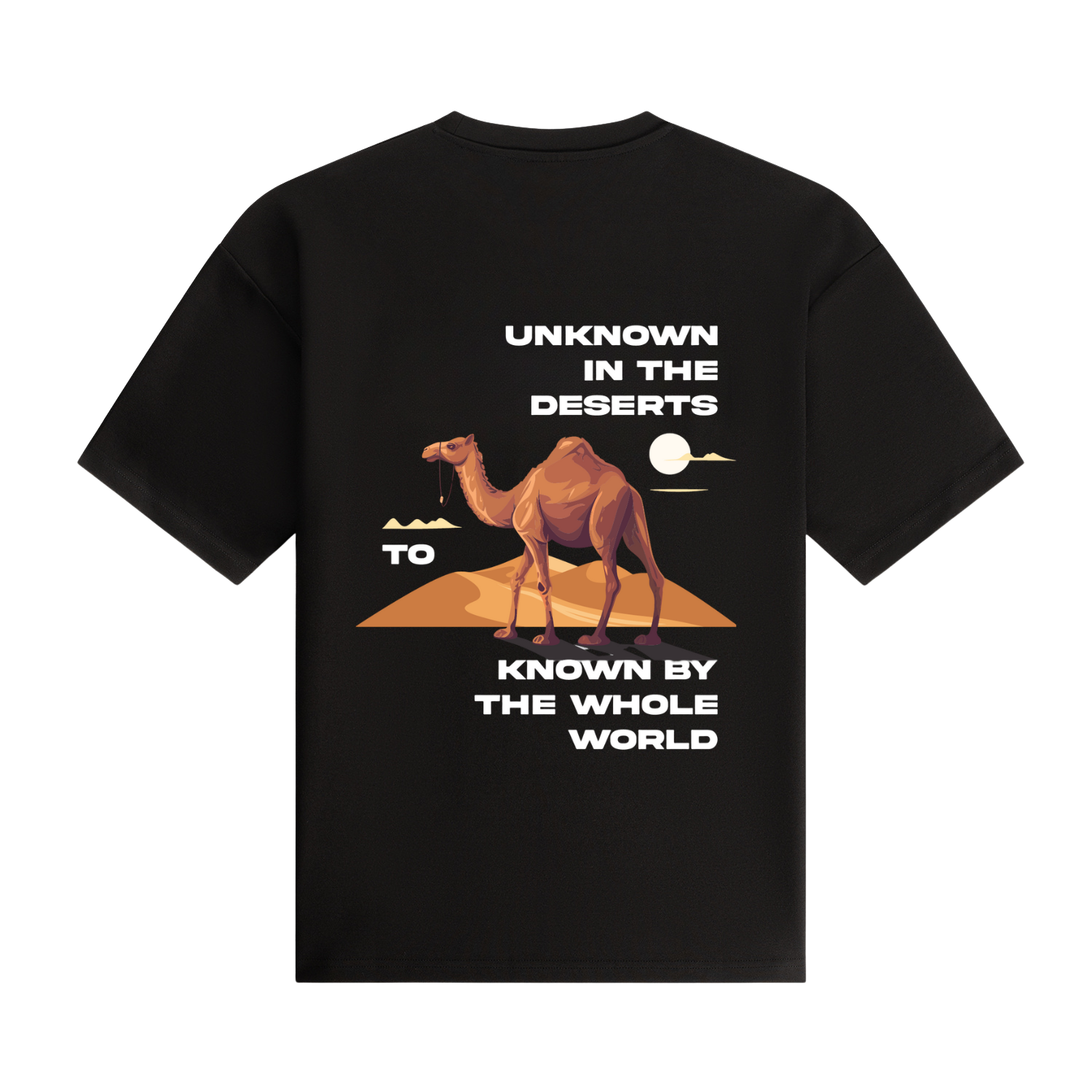 Unknown in the world - Oversized T-shirt - Black 300GSM
