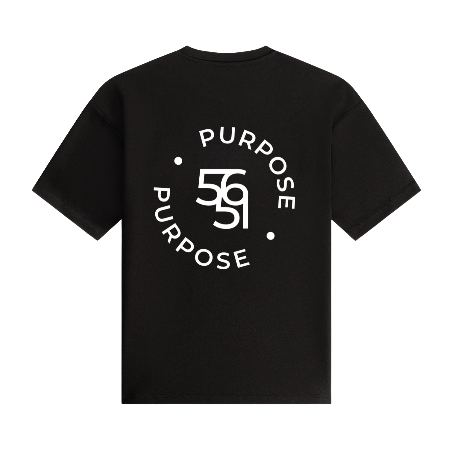 The PURPOSE CIRCLE - Black T-shirt 300GSM