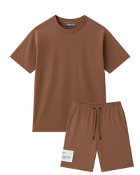 Brown (Taupe) Summer Set T-shirt + Shorts