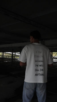 If you stand for nothing - White PURPOSE T-shirt (300 GSM)
