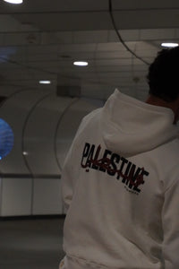 Sweat à capuche blanc PALESTINE