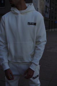 Sweat à capuche blanc PALESTINE