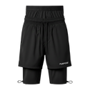 Short de sport halal 3-en-1 premium — Collant intégré et ceinture de maintien