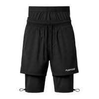 Short de sport halal 3-en-1 premium — Collant intégré et ceinture de maintien