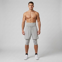 NEUE Graue 3-in-1 Halal Sportshorts