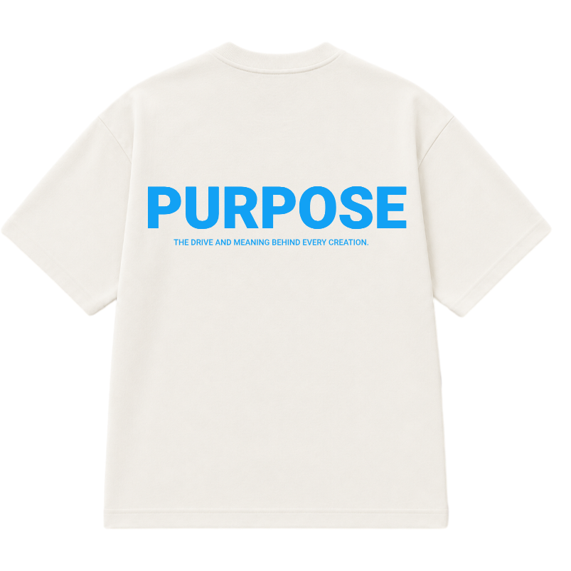BLUE PURPOSE ESSENTIALS WHITE T-SHIRT