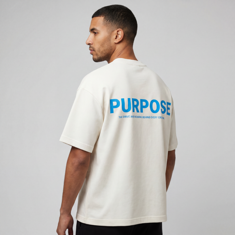 BLUE PURPOSE ESSENTIALS WHITE T-SHIRT