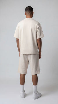 Précommandez l'ensemble d'été modeste beige clair (bas assorti)