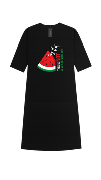 BLACK ABAYA - PALESTINE/WATERMELON