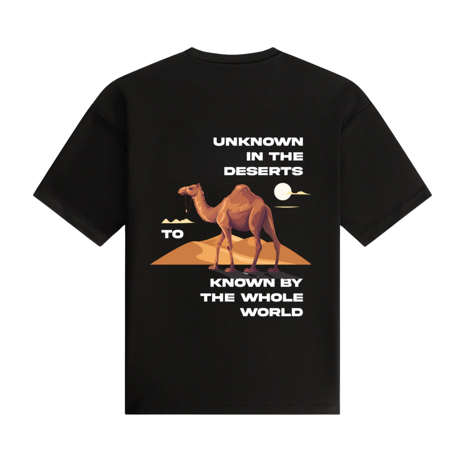 Unknown in the world - Oversized T-shirt - Black 300GSM